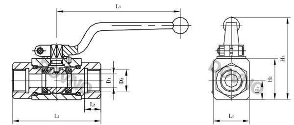 YJZQ型高压球阀结构图