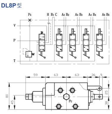 DL8P外形结构图尺寸