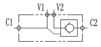 VRPSD单向液压锁图形符号