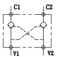 DPOCP管式双向液压锁图形符号