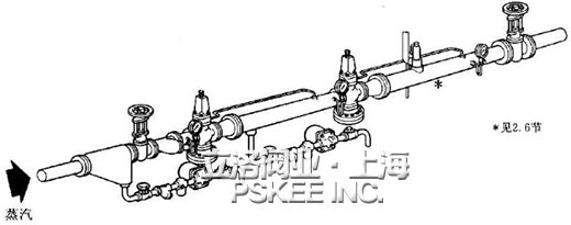 斯派莎克蒸汽减压阀 串联安装示意图
